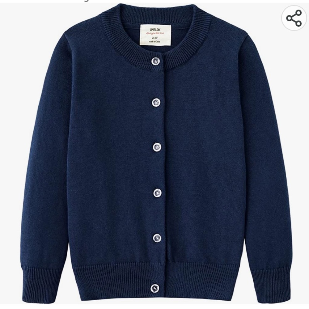 NEW UMELOK Girls' Cardigans Sweater Cotton Size: 9-10Y